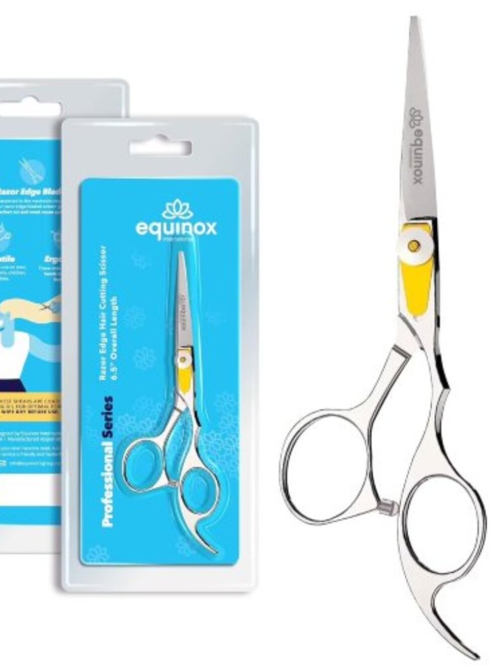 Equinox Razor Edge Barber Scissors 6.5 Inch Hair Cutting Shears Stainless Steel